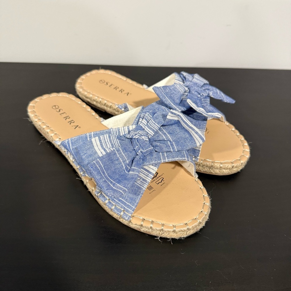 Serra Blue and Tan Espadrilles